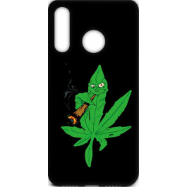 TOTO Cartoon Soft Silicone TPU Case Huawei Y7 2019 Cannabis Black