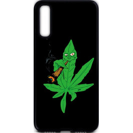   TOTO Cartoon Soft Silicone TPU Case Samsung Galaxy A50 Cannabis Black