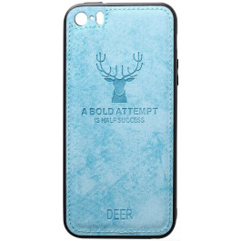TOTO Deer Shell With Leather Effect Case Apple iPhone 5/5s/SE Blue