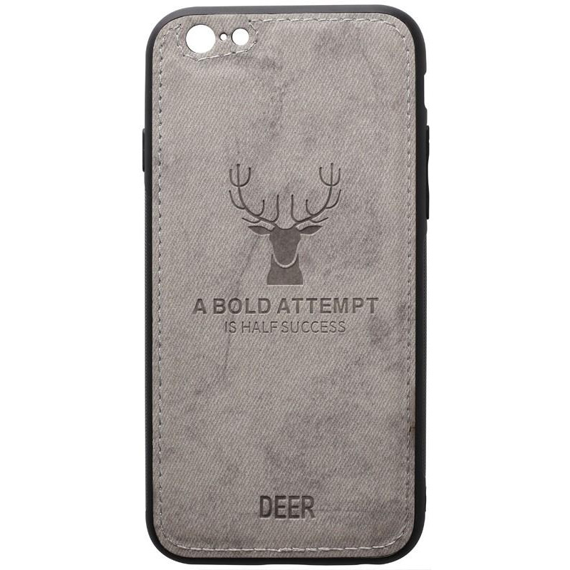 TOTO Deer Shell With Leather Effect Case Apple iPhone 6 Plus/6s Plus Gray - зображення 1