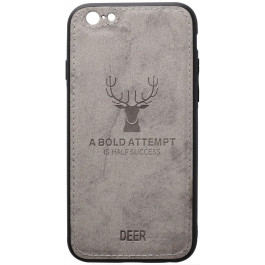   TOTO Deer Shell With Leather Effect Case Apple iPhone 6 Plus/6s Plus Gray