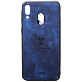   TOTO Deer Shell With Leather Effect Case Samsung Galaxy M20 Dark Blue