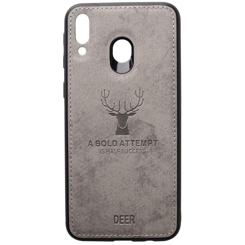 TOTO Deer Shell With Leather Effect Case Samsung Galaxy M20 Gr_y - зображення 1