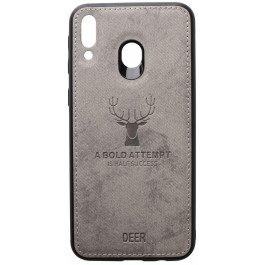   TOTO Deer Shell With Leather Effect Case Samsung Galaxy M20 Gr_y