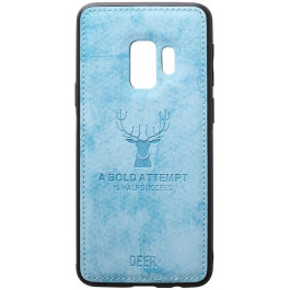   TOTO Deer Shell With Leather Effect Case Samsung Galaxy S9 Blue