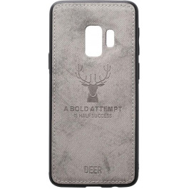 TOTO Deer Shell With Leather Effect Case Samsung Galaxy S9 Gr_y