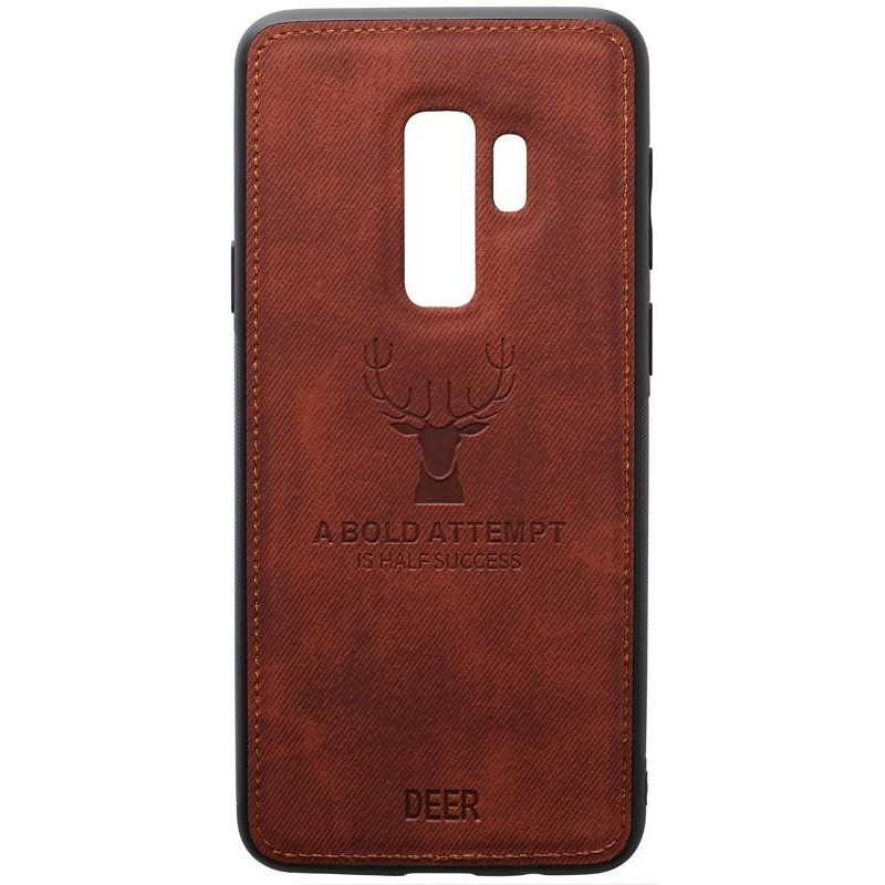 TOTO Deer Shell With Leather Effect Case Samsung Galaxy S9+ Brown - зображення 1