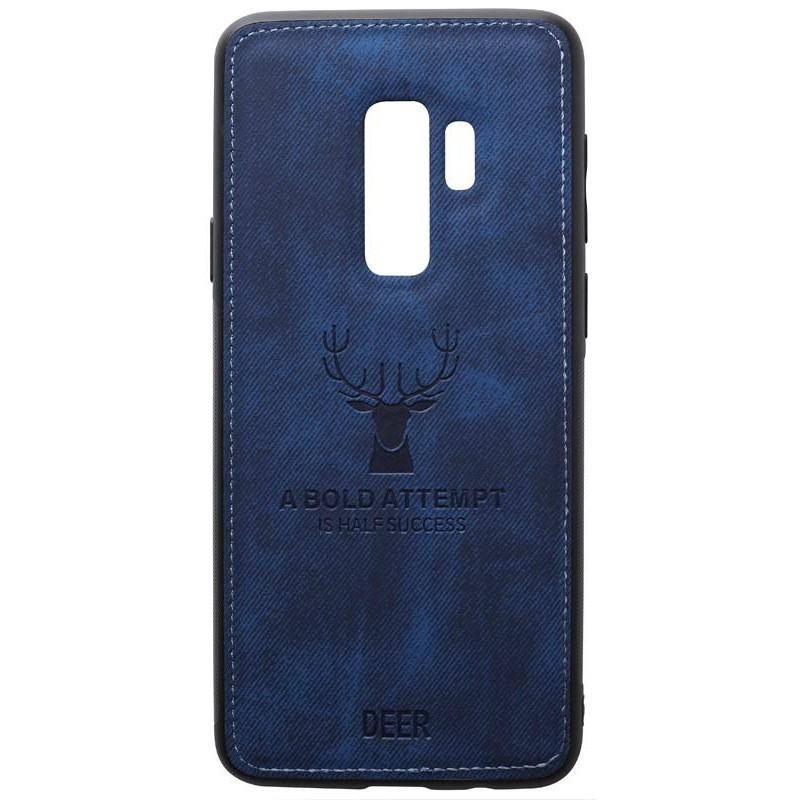 TOTO Deer Shell With Leather Effect Case Samsung Galaxy S9+ Dark Blue - зображення 1