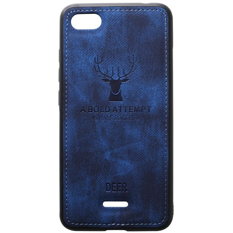 TOTO Deer Shell With Leather Effect Case Xiaomi Redmi 6A Dark Blue - зображення 1