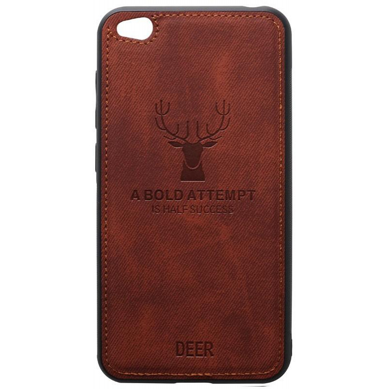 TOTO Deer Shell With Leather Effect Case Xiaomi Redmi Go Brown - зображення 1