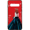 TOTO Glass Fashionable Case Samsung Galaxy S10 Green Dress Girl - зображення 1