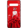 TOTO Glass Fashionable Case Samsung Galaxy S10 Red Dress Girl - зображення 1