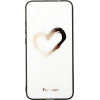 TOTO Glass Fashionable Case Xiaomi Redmi Note 7 Heart on White - зображення 1
