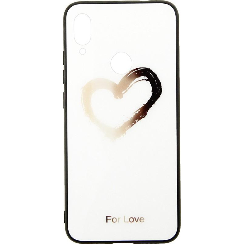 TOTO Glass Fashionable Case Xiaomi Redmi Note 7 Heart on White - зображення 1