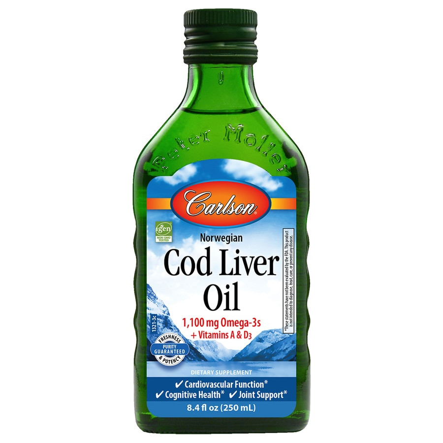 Carlson Labs Cod Liver Oil Liquid 250 ml - зображення 1