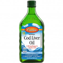 Carlson Labs Cod Liver Oil Liquid 500 ml /100 servings/ Natural