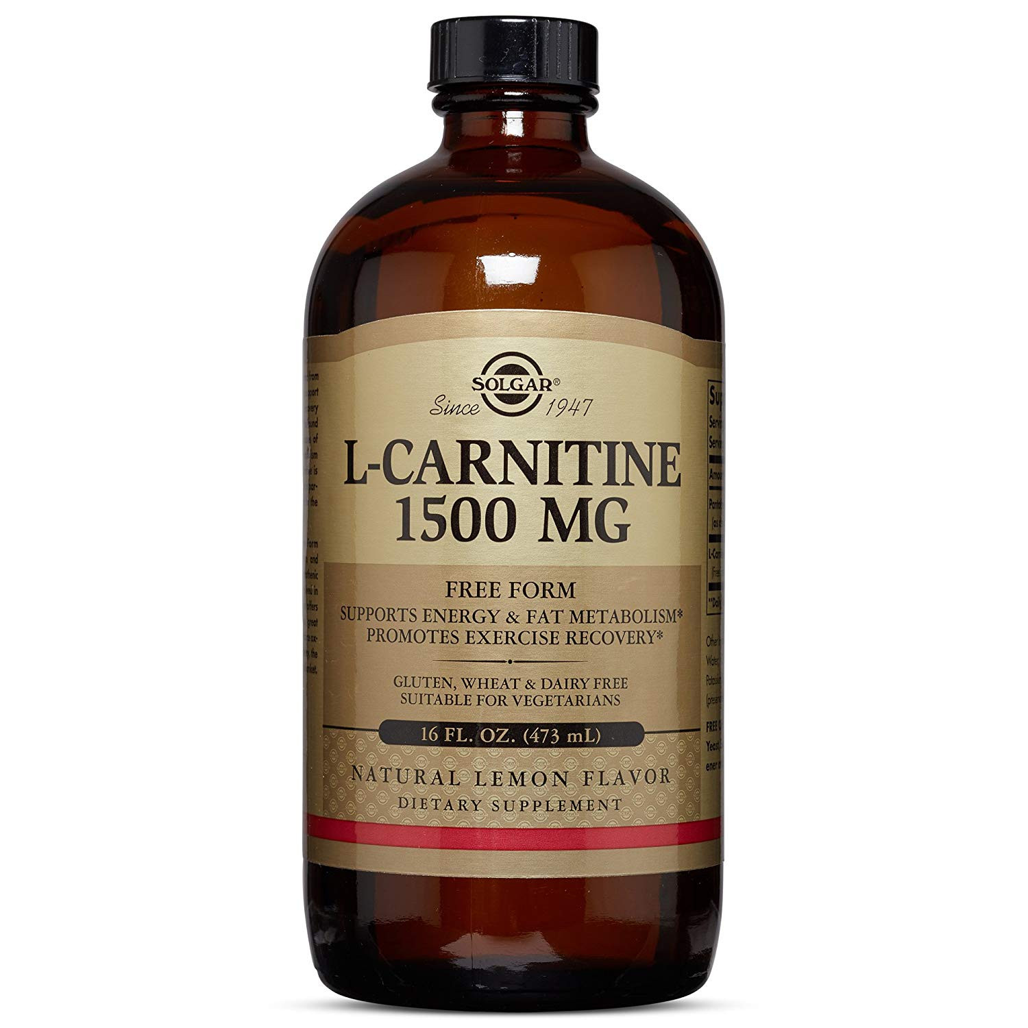 Solgar L-Carnitine 1500 mg Liquid 473 ml /31 servings/ Natural Lemon - зображення 1