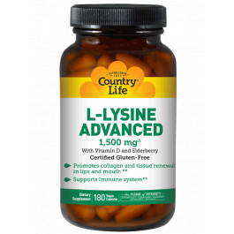 Country Life L-Lysine Advanced 180 caps