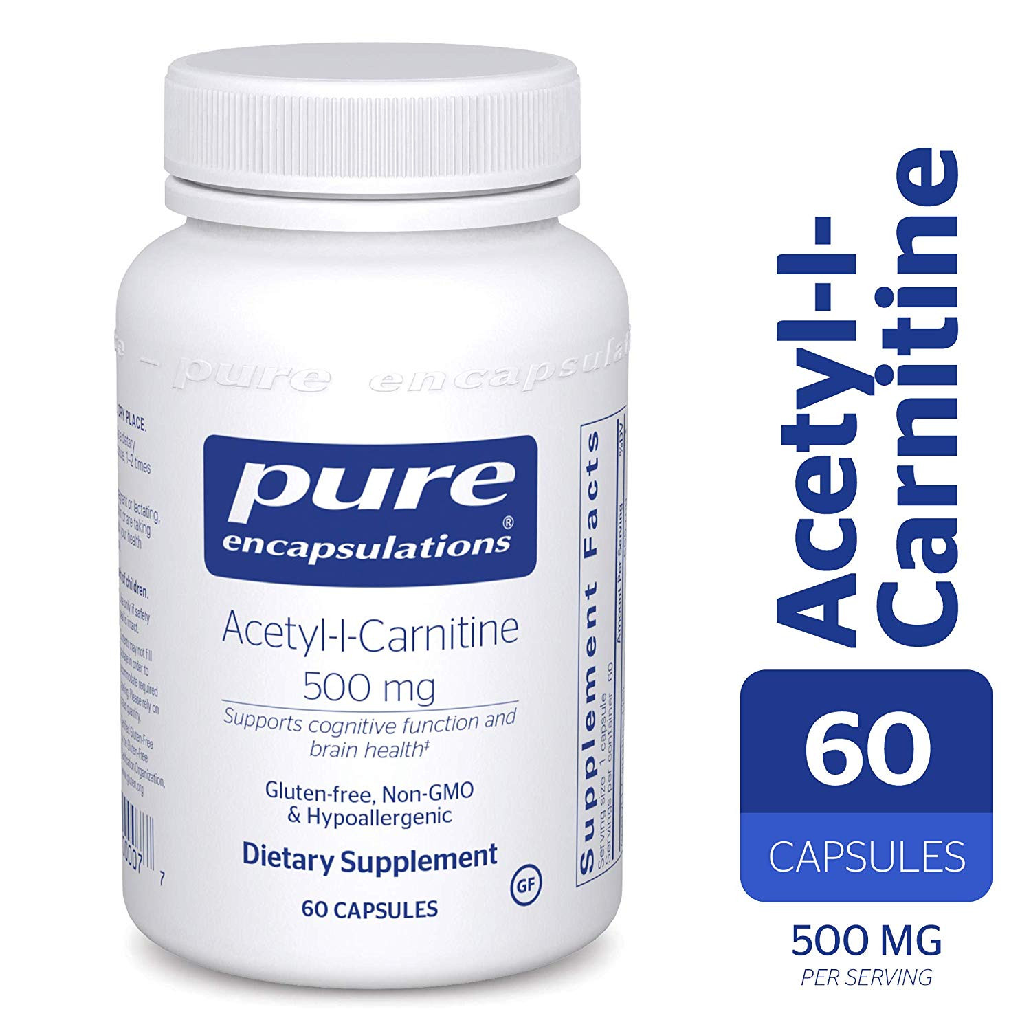 Pure Encapsulations Acetyl-l-Carnitine 500 mg 60 caps - зображення 1