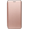 TOTO Book Rounded Leather Case iPhone X/XS Rose Gold - зображення 1