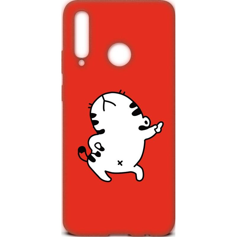 TOTO Cartoon Soft Silicone TPU Case Huawei P Smart+ 2019 Cat Red - зображення 1