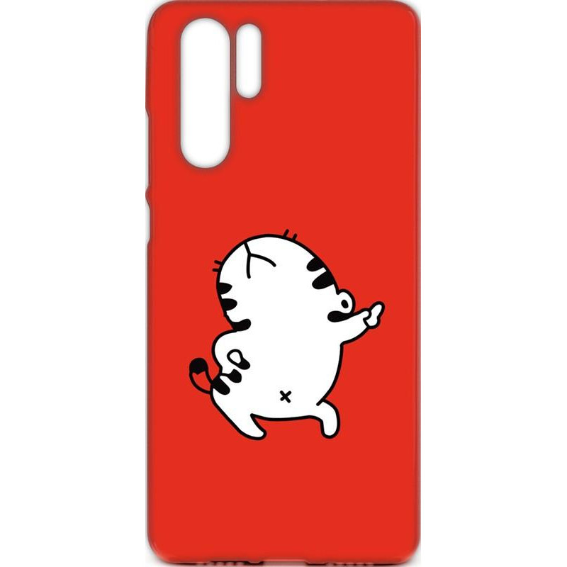 TOTO Cartoon Soft Silicone TPU Case Huawei P30 Pro Cat Red - зображення 1