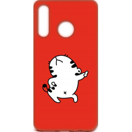 TOTO Cartoon Soft Silicone TPU Case Huawei Y7 2019 Cat Red