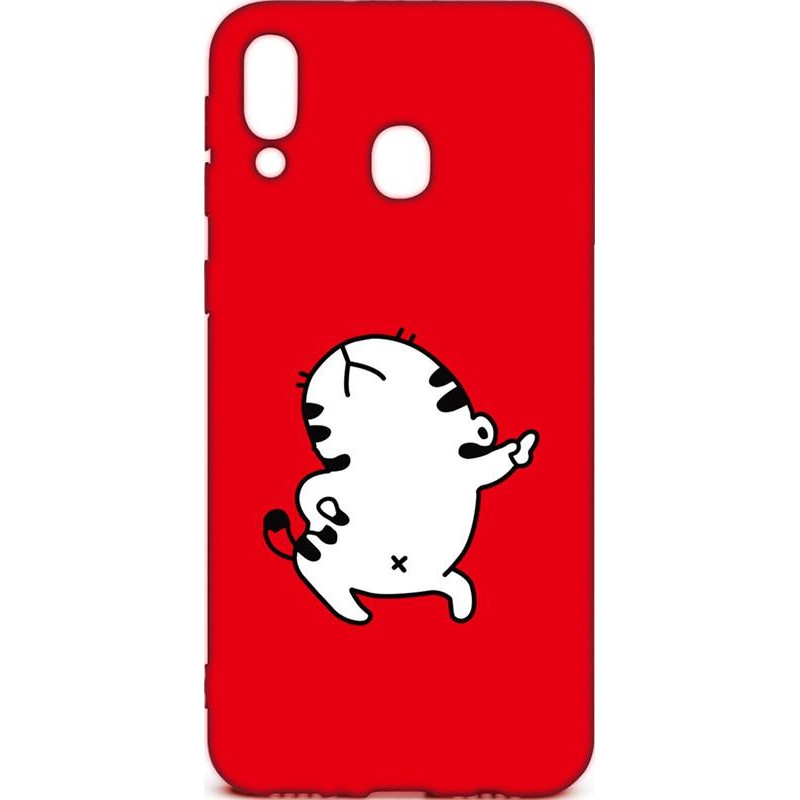 TOTO Cartoon Soft Silicone TPU Case Samsung Galaxy M20 Cat Red - зображення 1