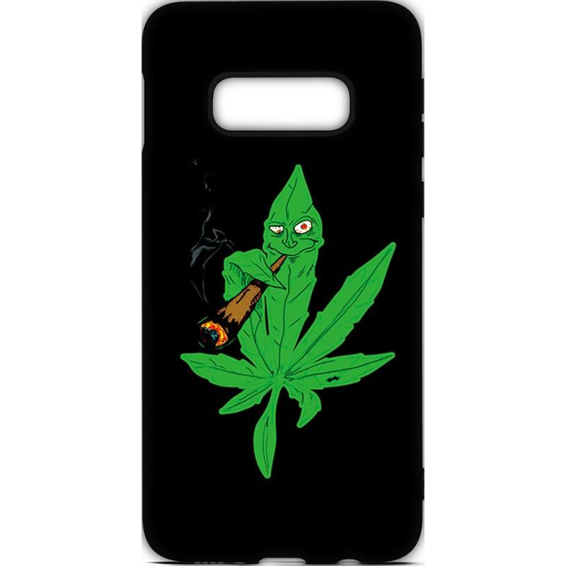 TOTO Cartoon Soft Silicone TPU Case Samsung Galaxy S10e Cannabis Black - зображення 1