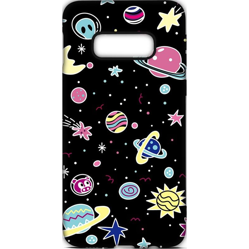 TOTO Cartoon Soft Silicone TPU Case Samsung Galaxy S10e Space Planets Black - зображення 1