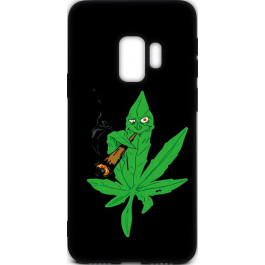 TOTO Cartoon Soft Silicone TPU Case Samsung Galaxy S9 Cannabis Black