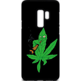 TOTO Cartoon Soft Silicone TPU Case Samsung Galaxy S9+ Cannabis Black