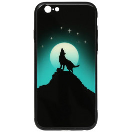 TOTO Night Light Print Glass Case iPhone 6/6S Howling Wolf