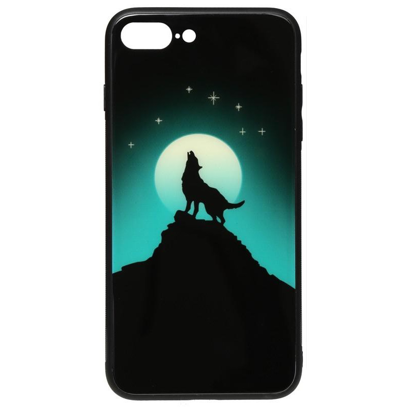 TOTO Night Light Print Glass Case iPhone 7 Plus/8 Plus Howling Wolf - зображення 1