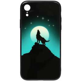 TOTO Night Light Print Glass Case iPhone XR Howling Wolf