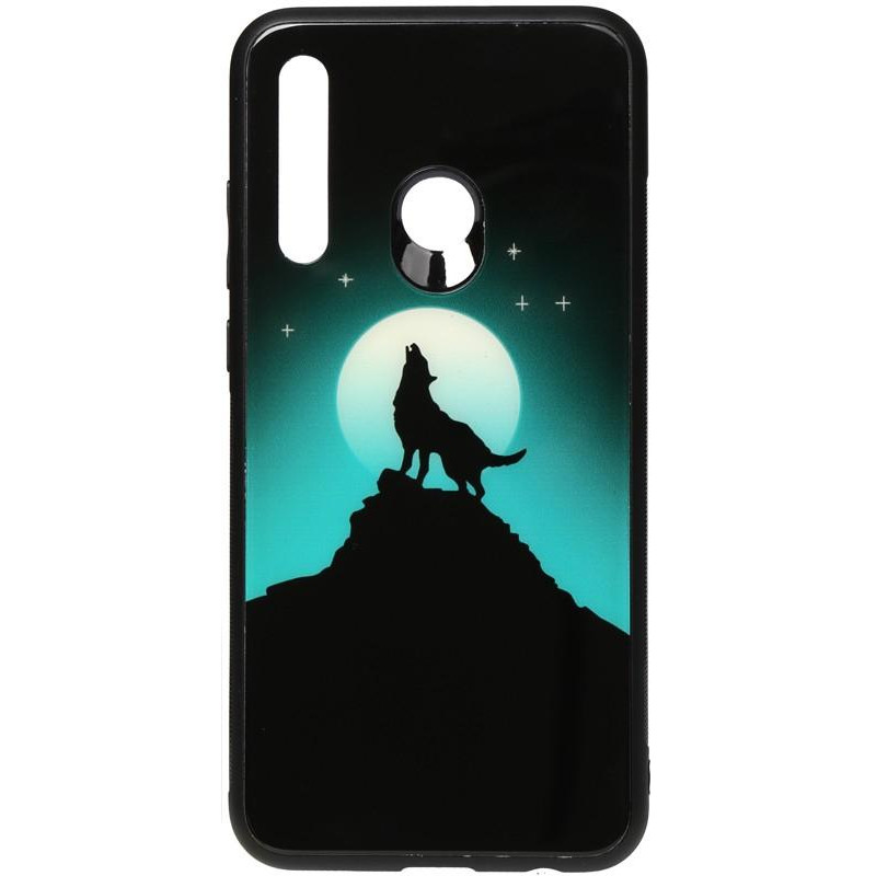 TOTO Night Light Print Glass Case Huawei P Smart+ 2019 Howling Wolf - зображення 1