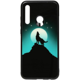 TOTO Night Light Print Glass Case Huawei P Smart+ 2019 Howling Wolf