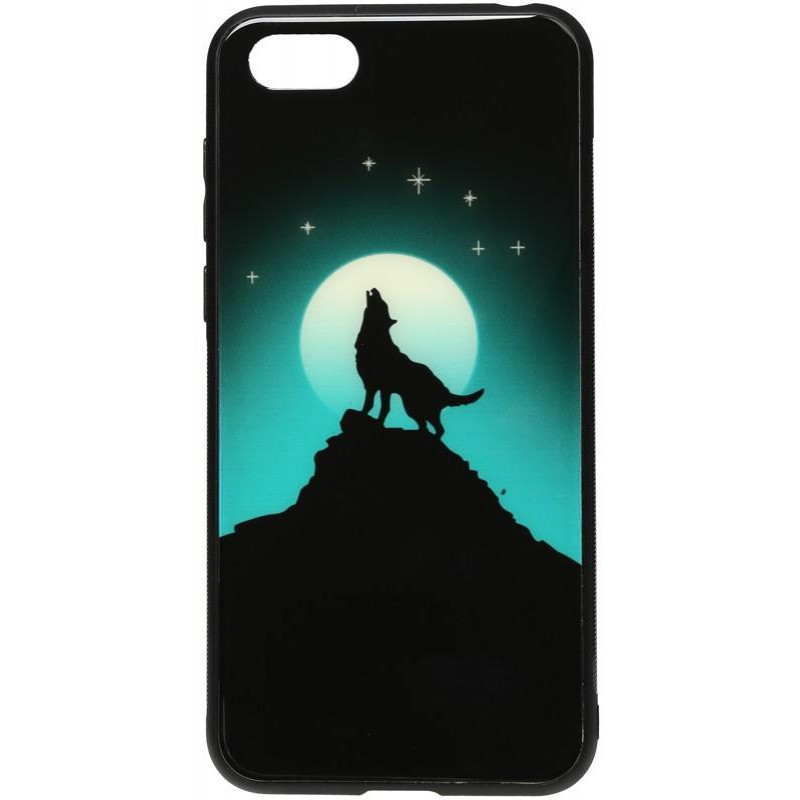 TOTO Night Light Print Glass Case Huawei Y5 2018 Howling Wolf - зображення 1