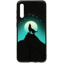 TOTO Night Light Print Glass Case Samsung Galaxy A50 Howling Wolf