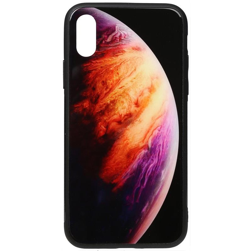 TOTO Print Glass Space Case iPhone X/XS Lilac - зображення 1