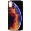 TOTO Print Glass Space Case iPhone X/XS Violet - зображення 1