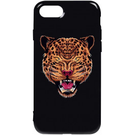 TOTO Pure TPU 2mm Print Case iPhone 7/8 #27 Leopard Black