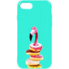 TOTO Pure TPU 2mm Print Case iPhone 7/8 #35 Flamingo Donats Mint - зображення 1
