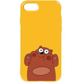 TOTO Pure TPU 2mm Print Case iPhone 7/8 #56 Bear Ups Yellow