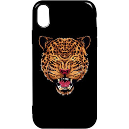TOTO Pure TPU 2mm Print Case iPhone XS Max #27 Leopard Black