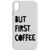 TOTO Pure TPU 2mm Print Case iPhone XS Max #41 First Coffee White - зображення 1