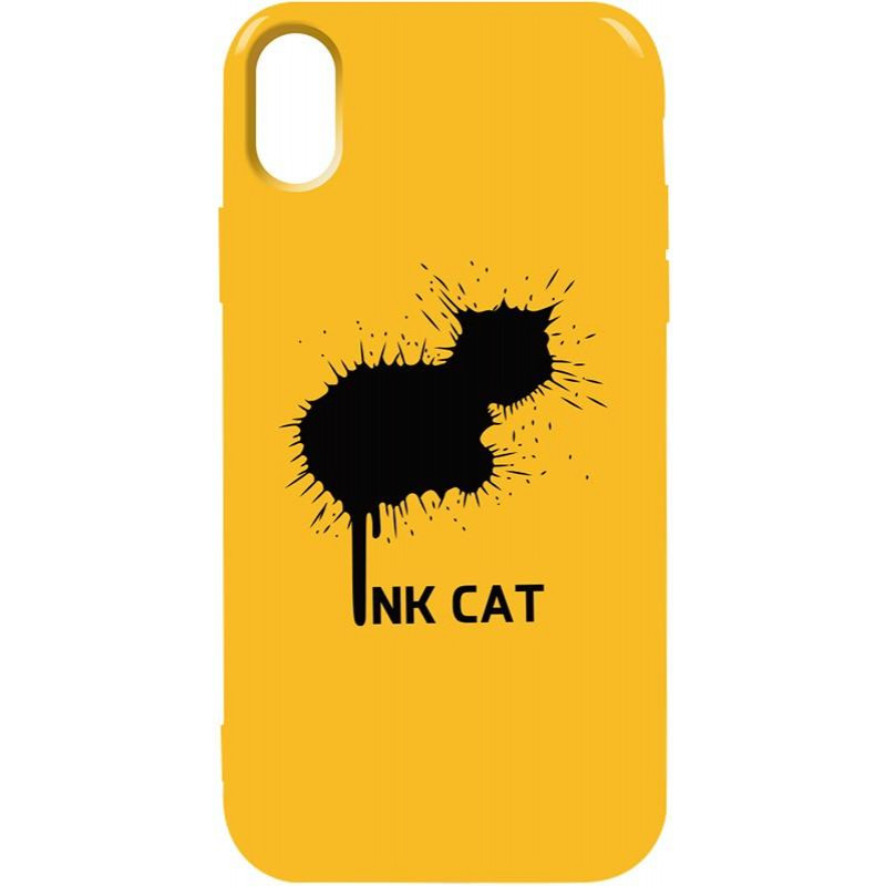 TOTO Pure TPU 2mm Print Case iPhone XS Max #48 Inkcat Yellow - зображення 1