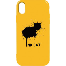 TOTO Pure TPU 2mm Print Case iPhone XS Max #48 Inkcat Yellow
