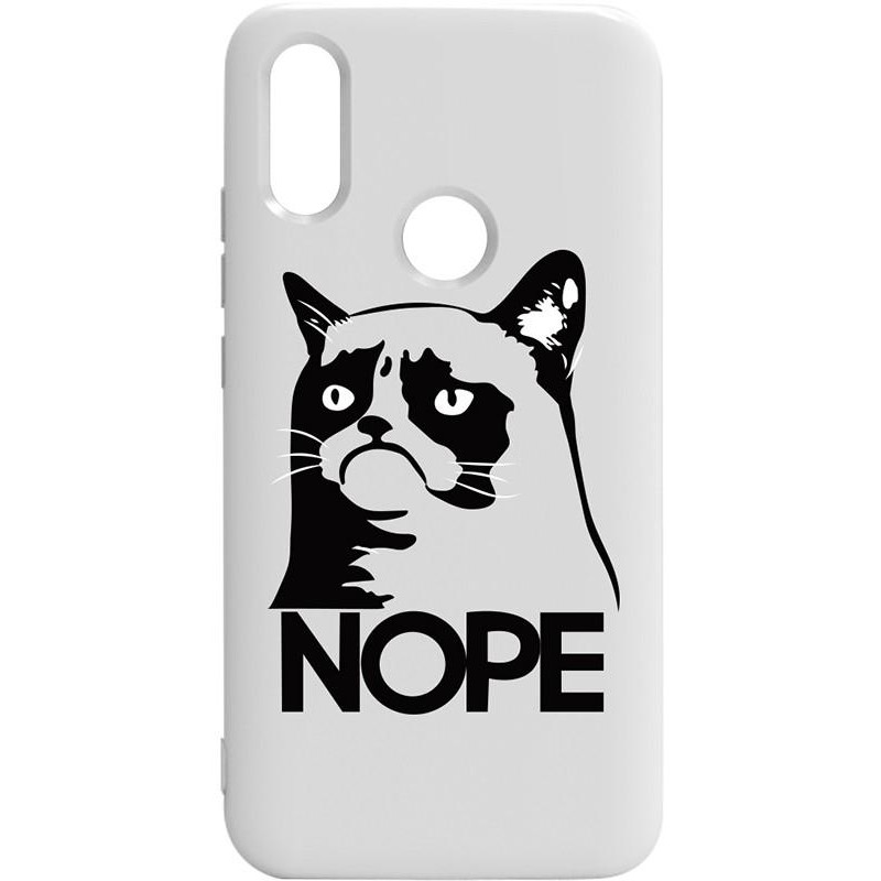 TOTO Pure TPU 2mm Print Case Xiaomi Redmi 7 #4 Cat Nope White - зображення 1