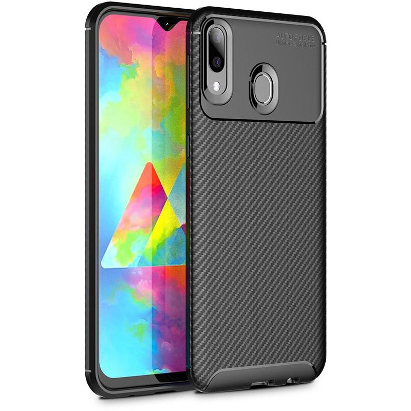 TOTO TPU Carbon Fiber 1,5mm Case Samsung Galaxy M20 Black - зображення 1